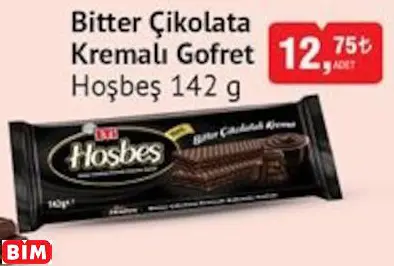 HOŞBEŞ BİTTER ÇİKOLATA KREMALI GOFRET